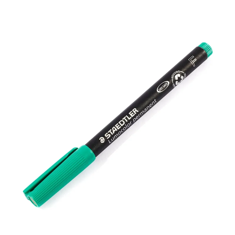 STAEDTLER 318-5 ปากกาเขียนแผ่นใส 0.6 มม.(F)สีเขียว