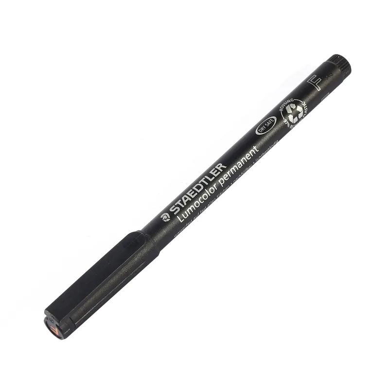 STAEDTLER 318-9 ปากกาเขียนแผ่นใส 0.6 มม.(F) สีดำ