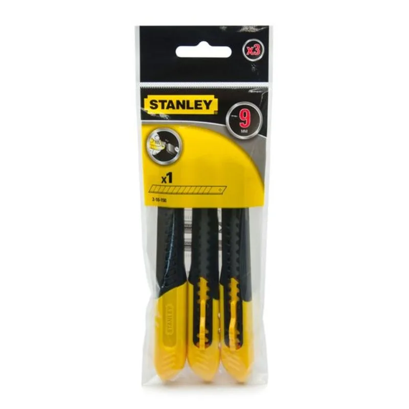 STANLEY 10-150-2 มีดคัตเตอร์ 9มม. (แพ็ค 3 ชิ้น)