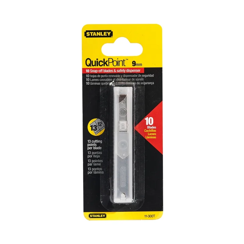 STANLEY 11-300T ใบมีดคัตเตอร์ 9 มม. 10ใบ/แพ็ค