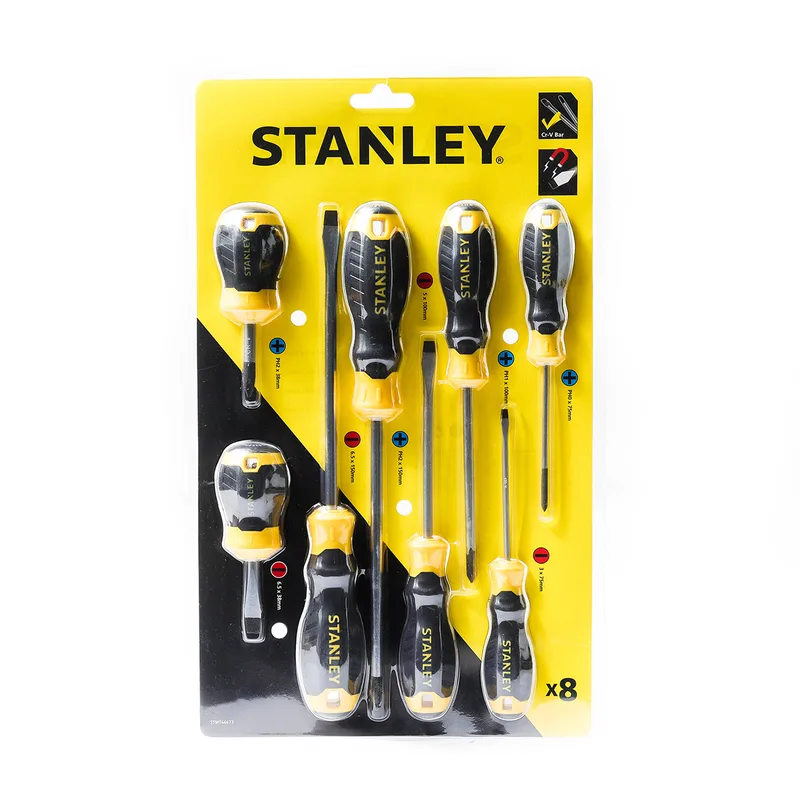 STANLEY STMT66673 ชุดไขควง8ชิ้น แบน-แฉก แผงแขวน
