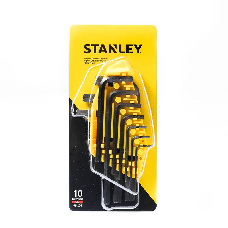 STANLEY 69-254-22 ชุดประแจ6เหลี่ยมก้านสั้น10ชิ้น