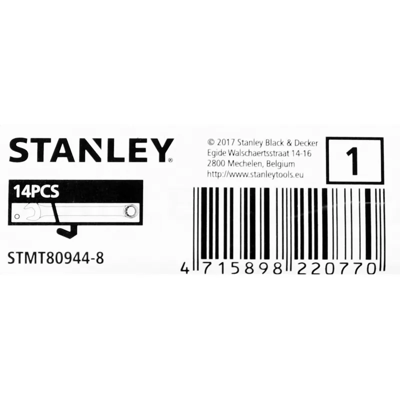 STANLEY CWBชุดประแจแหวนข้างฯ14ชิ้น 8-32มม ซองผ้า - Image 4
