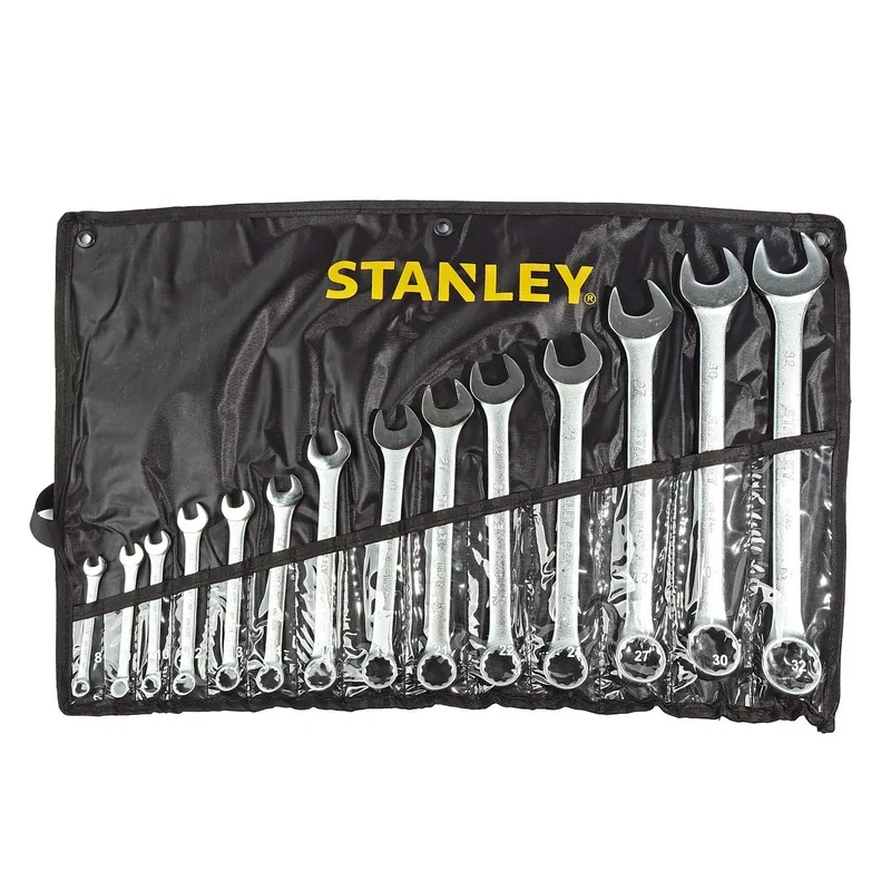 STANLEY CWBชุดประแจแหวนข้างฯ14ชิ้น 8-32มม ซองผ้า