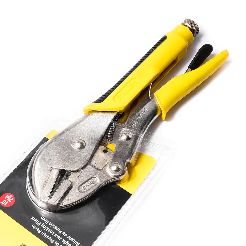 STANLEY 84-371-1-S คีมล็อคด้ามหุ้มยาง ปากตรง 10"