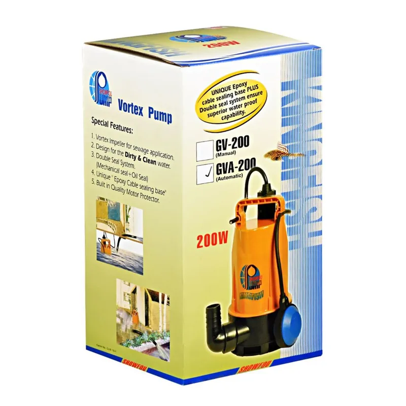 SHOWFOU GVA-200 ปั๊มจุ่มน้ำเสีย โอโต 200W 1-1/4" - Image 8