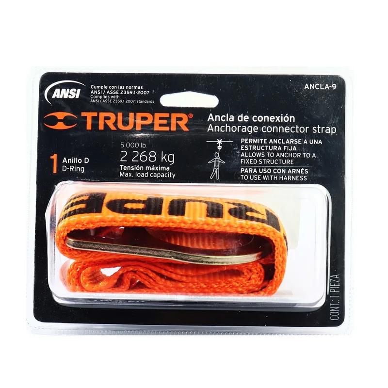 TRUPER เข็มขัดนิรภัย รุ่น 14470 แรงดึงสูงสุด 2,300 กก. 100% เชือกทำจากโพลีเอสเตอ