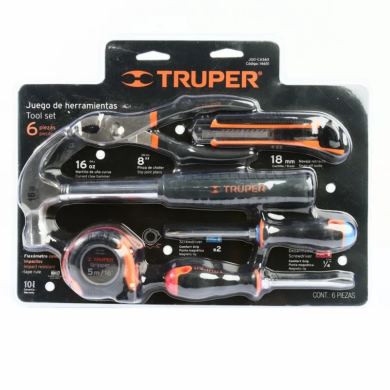TRUPER ชุดเครื่องมือช่าง 6 ชิ้น รุ่น 14651