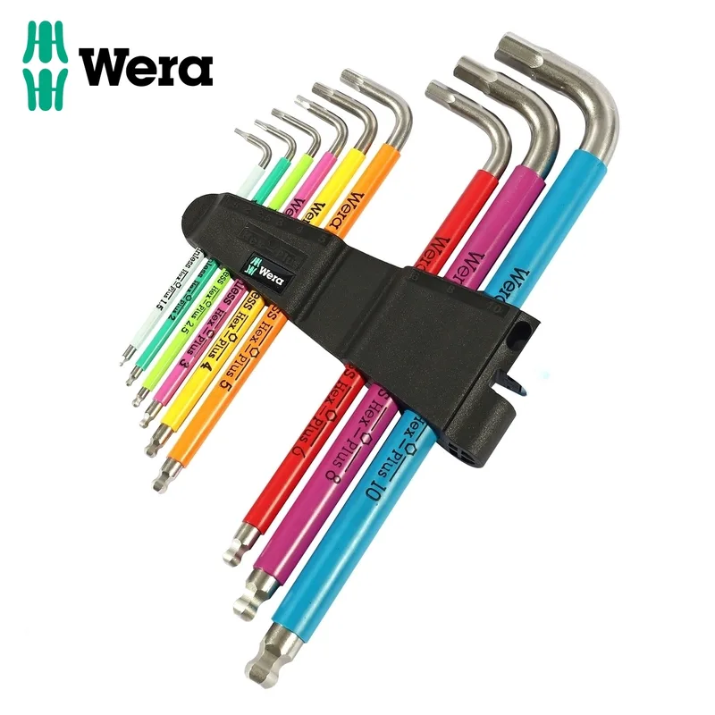 WERA ชุดประแจหกเหลี่ยมหลากสี 3950/9 Hex-Plus Stainless รุ่น 05022669001