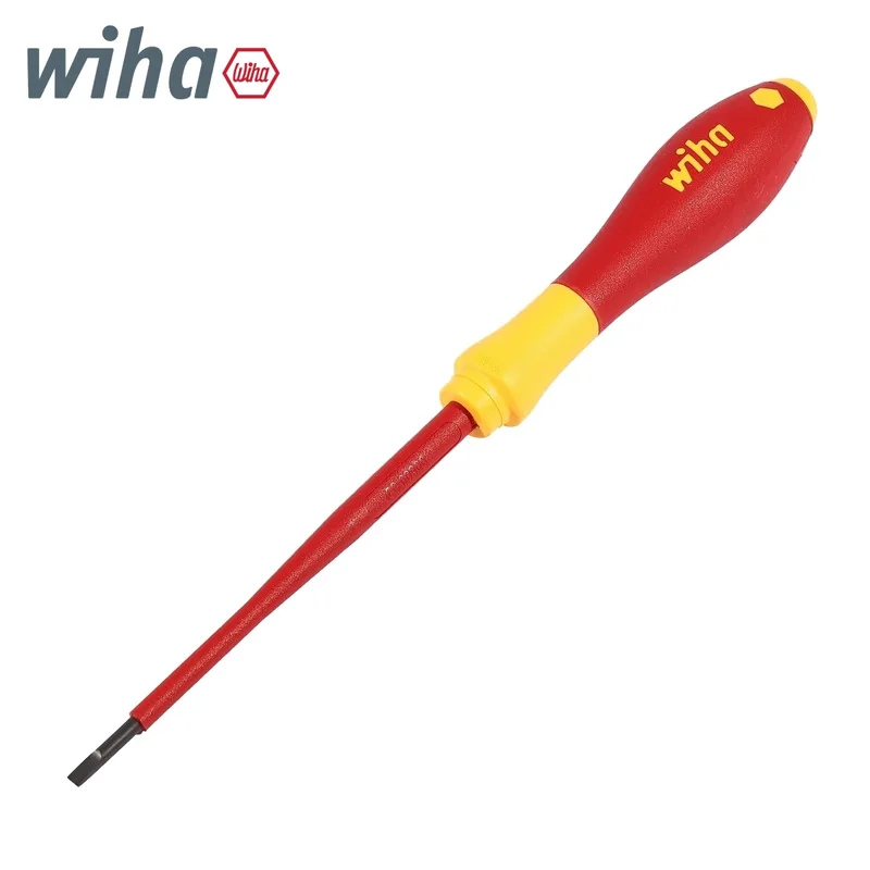 WIHA ไขควงกันไฟ SoftFinish หัวแบน ขนาด 3 x 100 มม. รุ่น 320N รหัส 00821