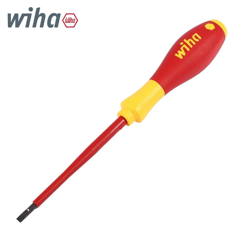 WIHA ไขควงกันไฟ SoftFinish หัวแบน ขนาด 4 x 100 มม. รุ่น 320N รหัส 00823