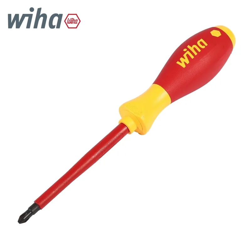 WIHA ไขควงกันไฟ SoftFinish หัวแฉก ขนาด PH2 x 100 มม. รุ่น 321N รหัส 00848