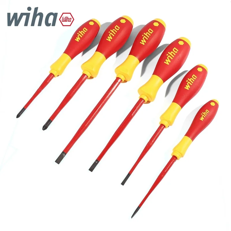 WIHA ชุดไขควง SoftFinish Electric SlimFix หัวแบน/หัวPozidriv 6 ชิ้น รุ่น 3201ZK6 รหัส