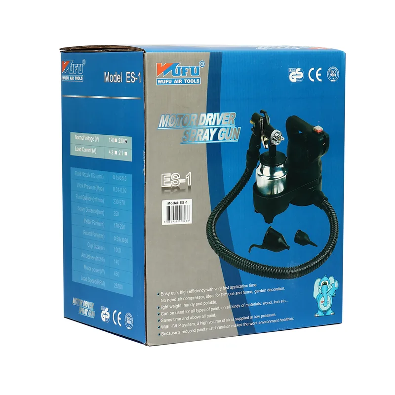 WUFU กาพ่นสีไฟฟ้า 450 วัตต์ รุ่น ES-1 ขนาดหัวฉีด 1.0 มม. ความจุถ้วยสี 1000 มล. - Image 6