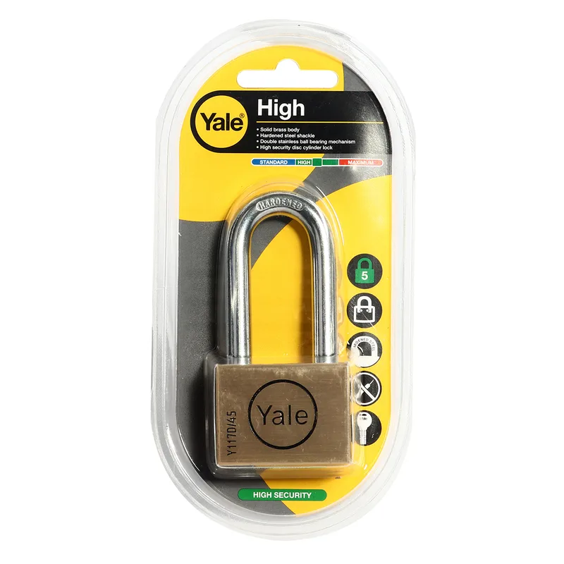 YALE กุญแจ 45 มม. คอยาว ระบบดิกส์ รุ่น BD45L